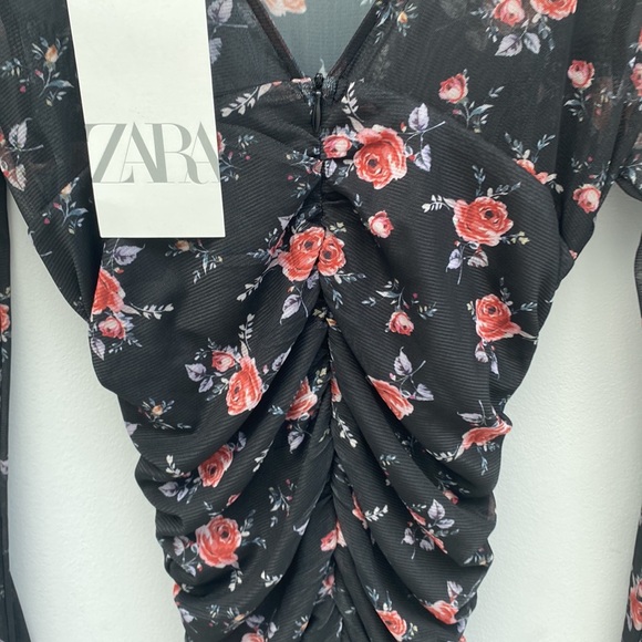 Zara Floral Print Tulle Mini - Picture 10 of 12